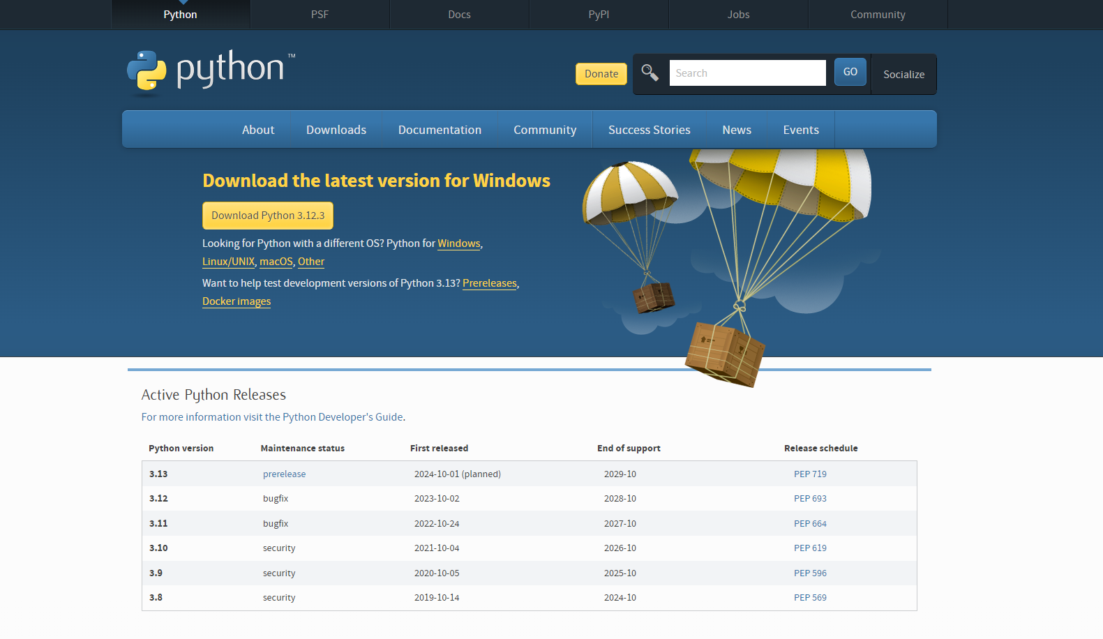 Официальный сайт Python